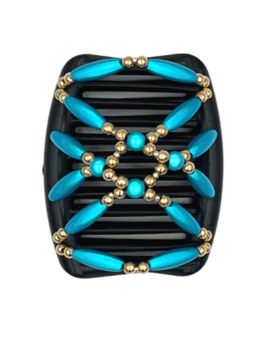 New!! Small Miracle Turquoise Gold, Brown Combs
