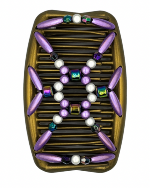New!! Miracle Lilac Multi White, Gold Combs